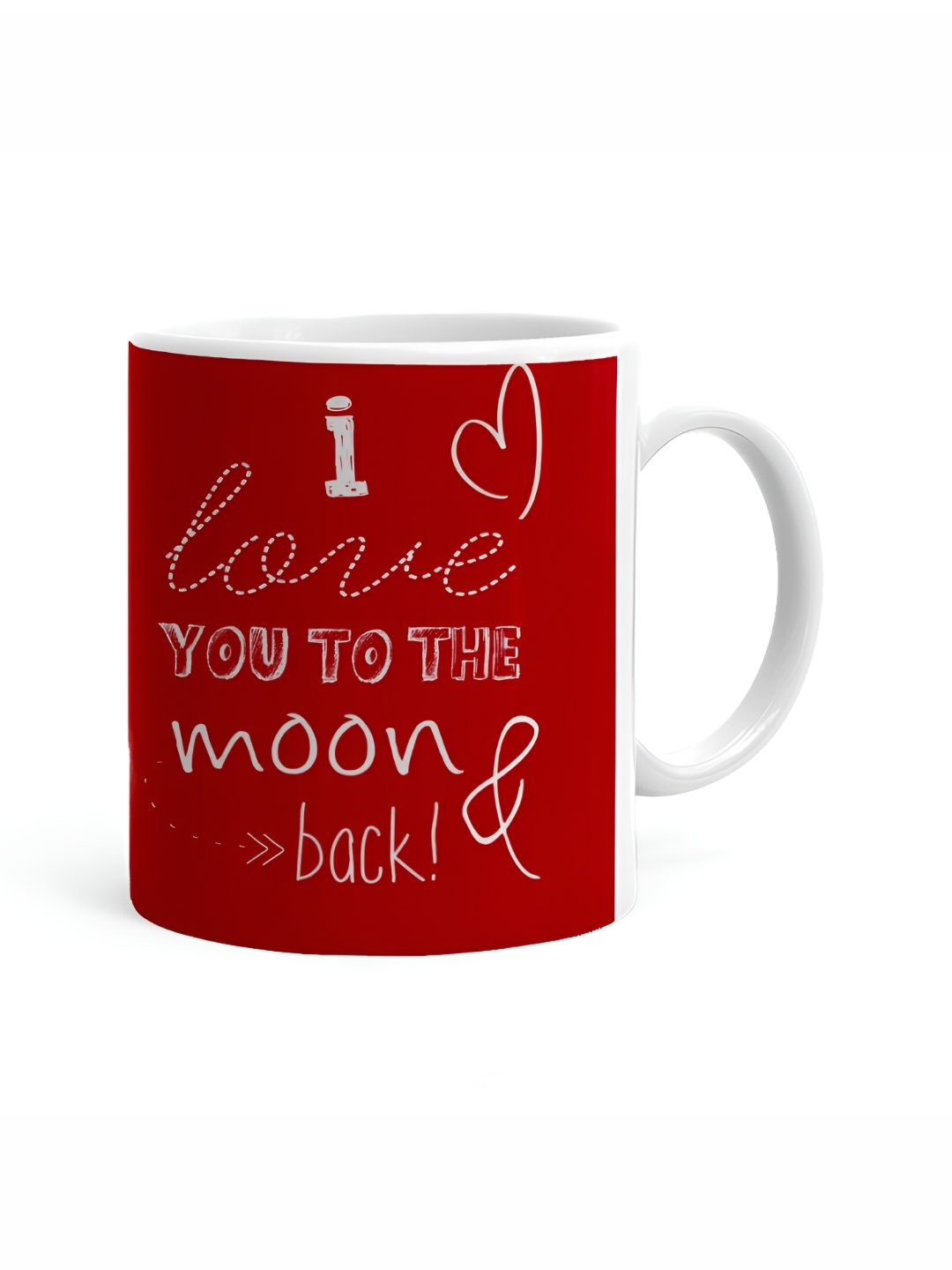 

Khakee White & Red Printed Ceramic Glossy Mug