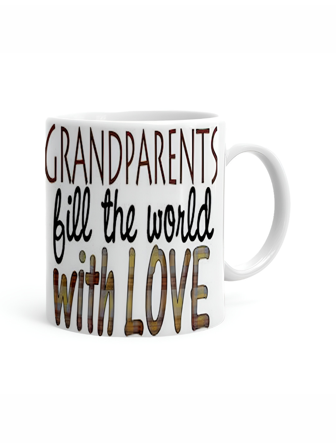 

Khakee White & Black Printed Ceramic Glossy Mug 325 ml