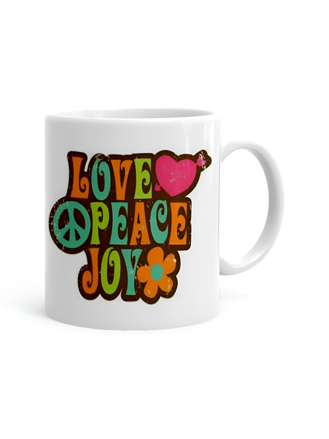 

Khakee White & Green Printed Microwave Safe Glossy Finish Ceramic Mug 325 ml