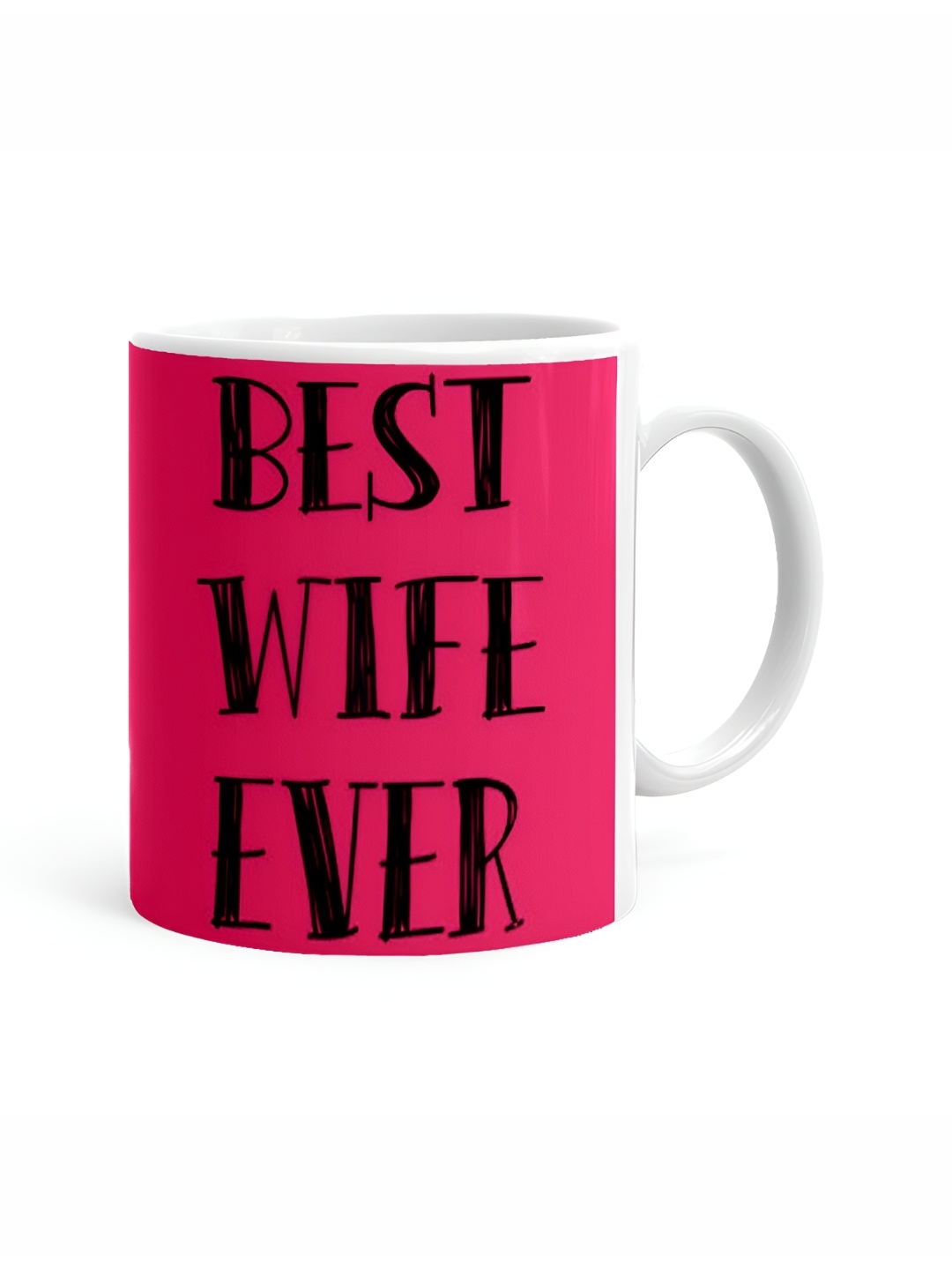 

Khakee White & Pink 2 Pieces Printed Ceramic Glossy Mugs 325 ml