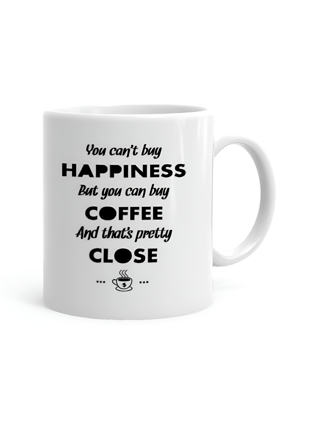 

Khakee White & Black Printed Ceramic Glossy Mug 325 ml