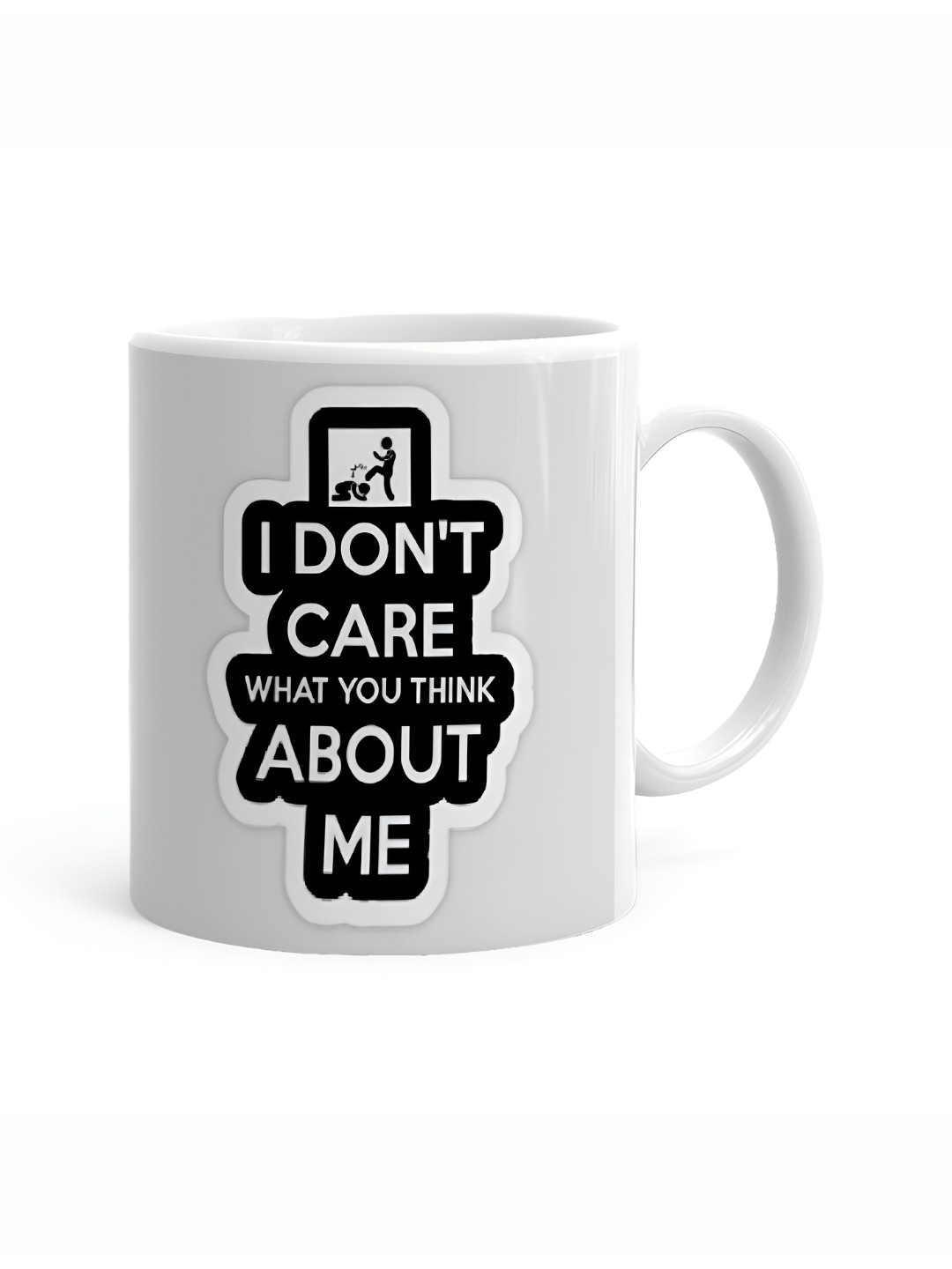 

Khakee White & Black Typography Printed Microwave Safe Ceramic Glossy Mug 325 ml