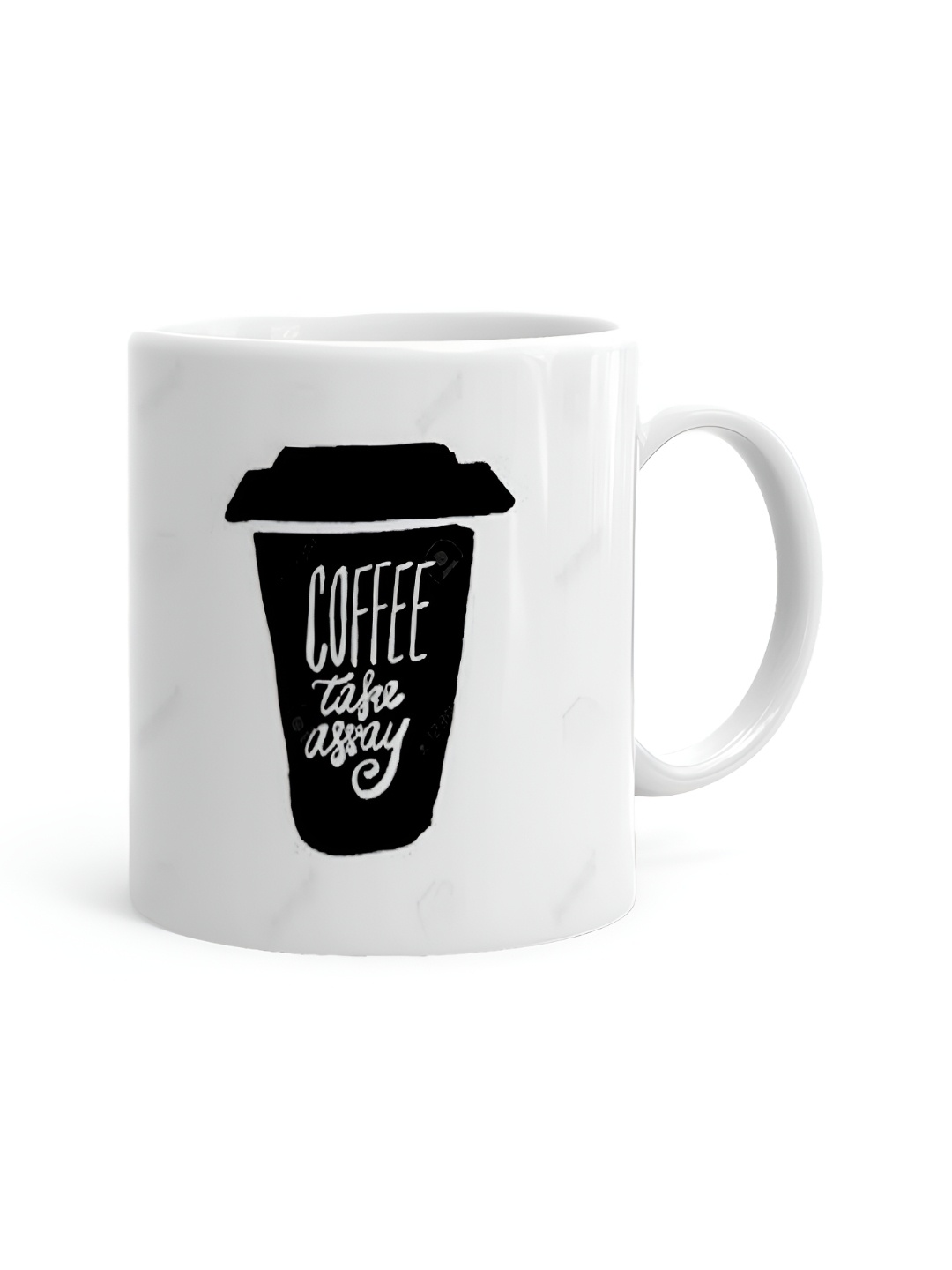 

Khakee White & Black Printed Ceramic Glossy Mug 325 ml