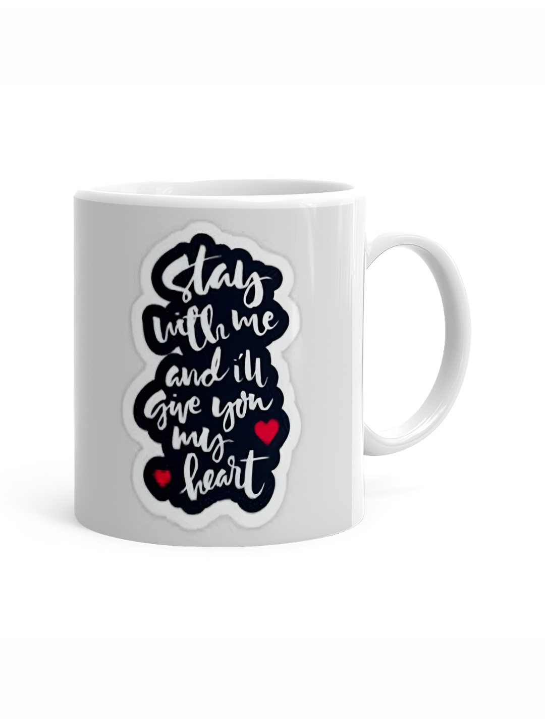 

Khakee White & Black Printed Ceramic Glossy Mug