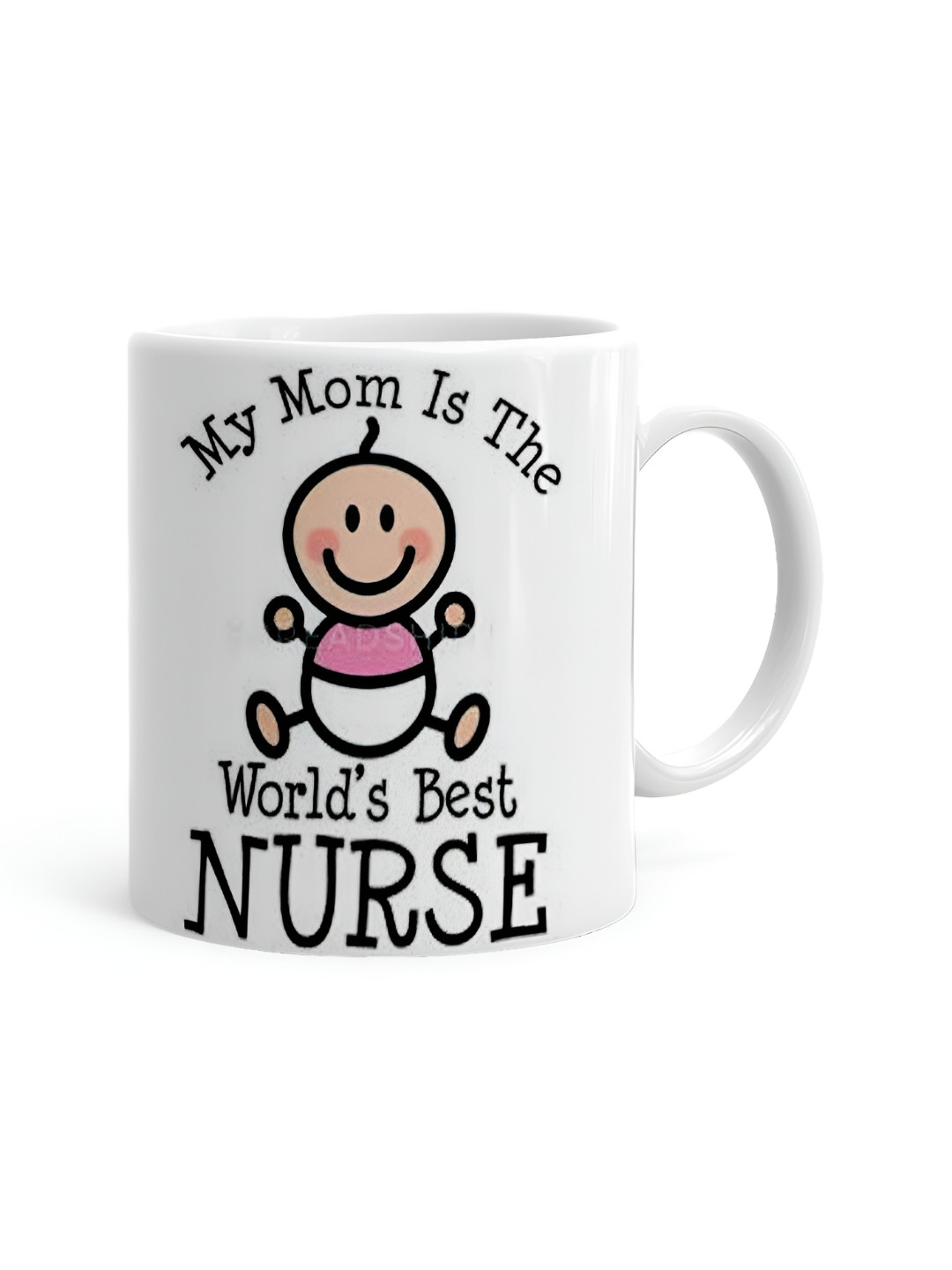 

Khakee White & Black Printed Ceramic Glossy Mug 325 ML