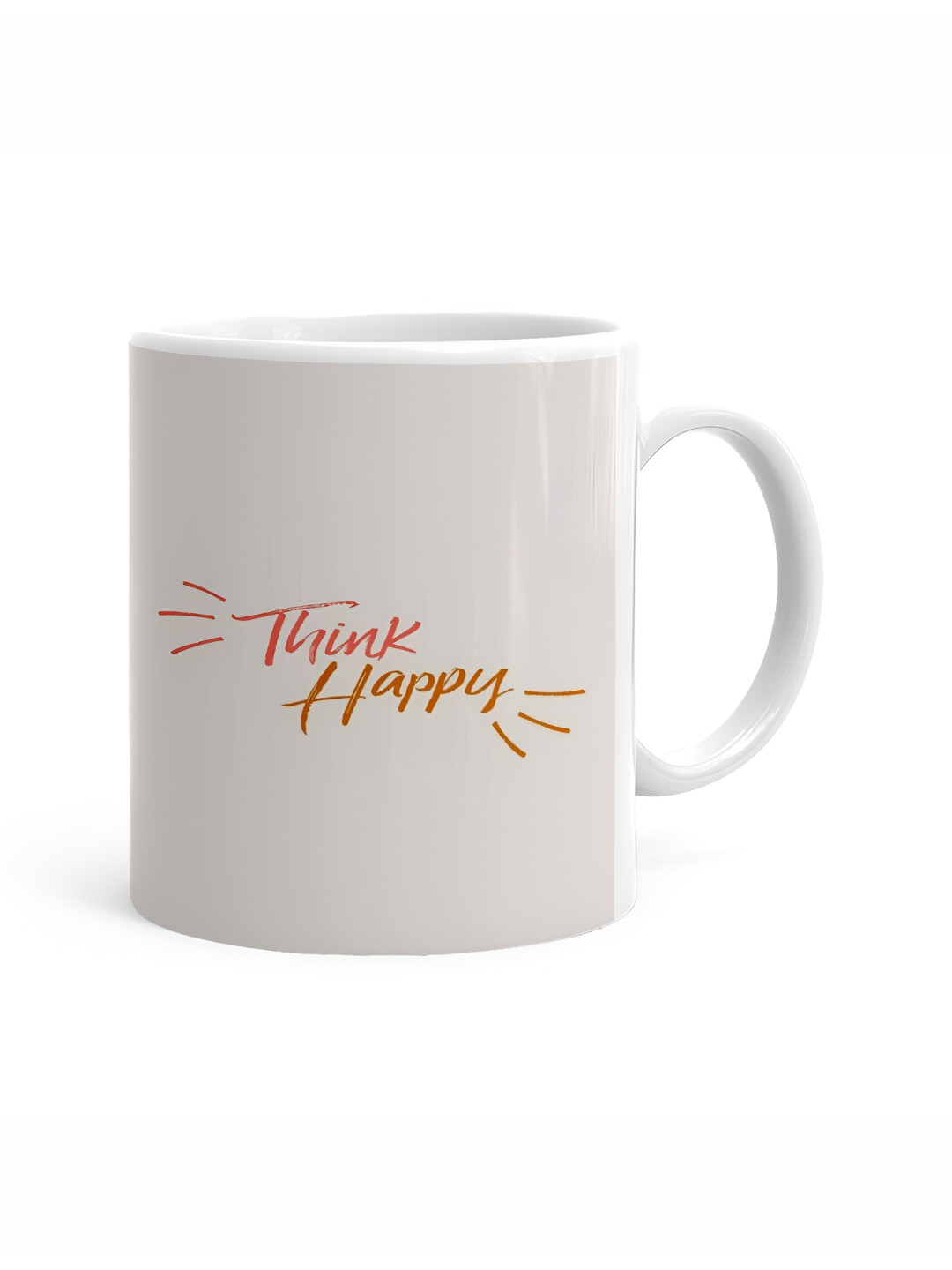 

Khakee White & Yellow Printed Ceramic Glossy Mug 325 ML