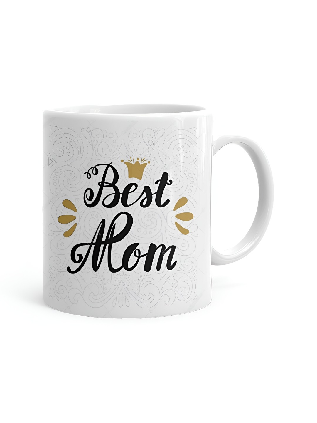 

Khakee White & Black Printed Ceramic Glossy Microwave Safe Mug 325ml