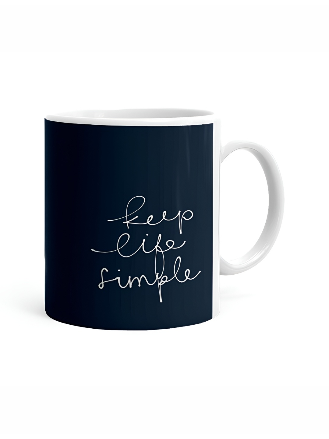 

Khakee White & Black Text or Slogans Printed Ceramic Glossy Mug 325 ML