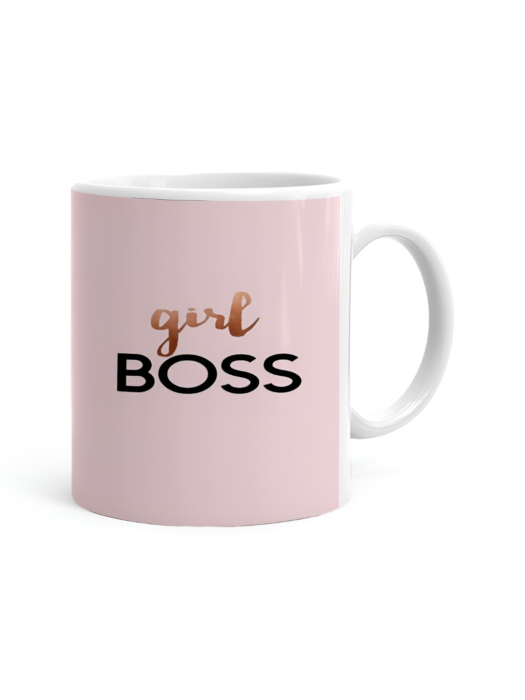 

Khakee White & Pink Printed Microwave Safe Ceramic Glossy Mug 325 ml
