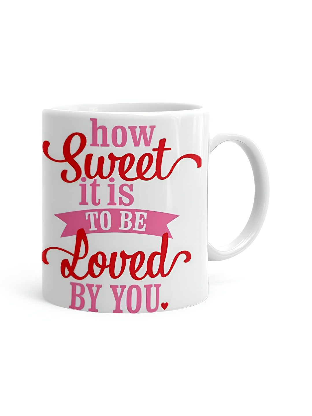 

Khakee White & Red Printed Ceramic Glossy Mug 325 ml