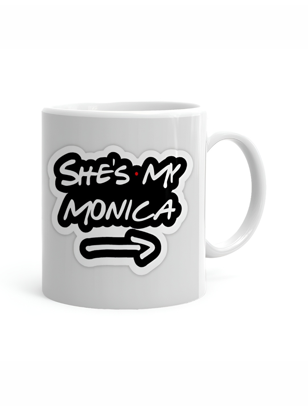 

Khakee White & Grey Printed Ceramic Glossy Microwave Safe Mug 325ml