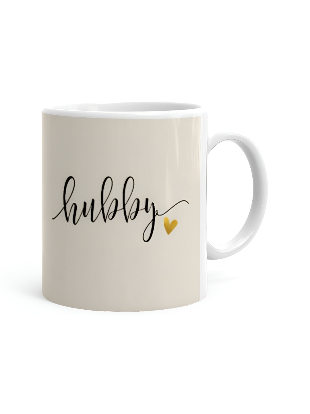 

Khakee White & Black Printed Microwave Safe Ceramic Glossy Mug 325 ml
