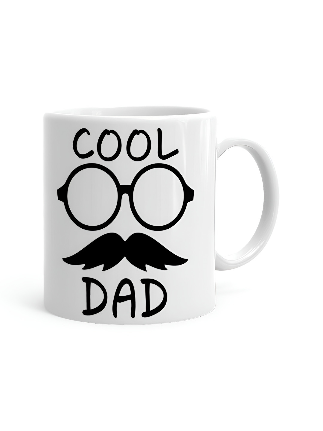 

Khakee White & Black Printed Ceramic Glossy Microwave Safe Mug 325ml
