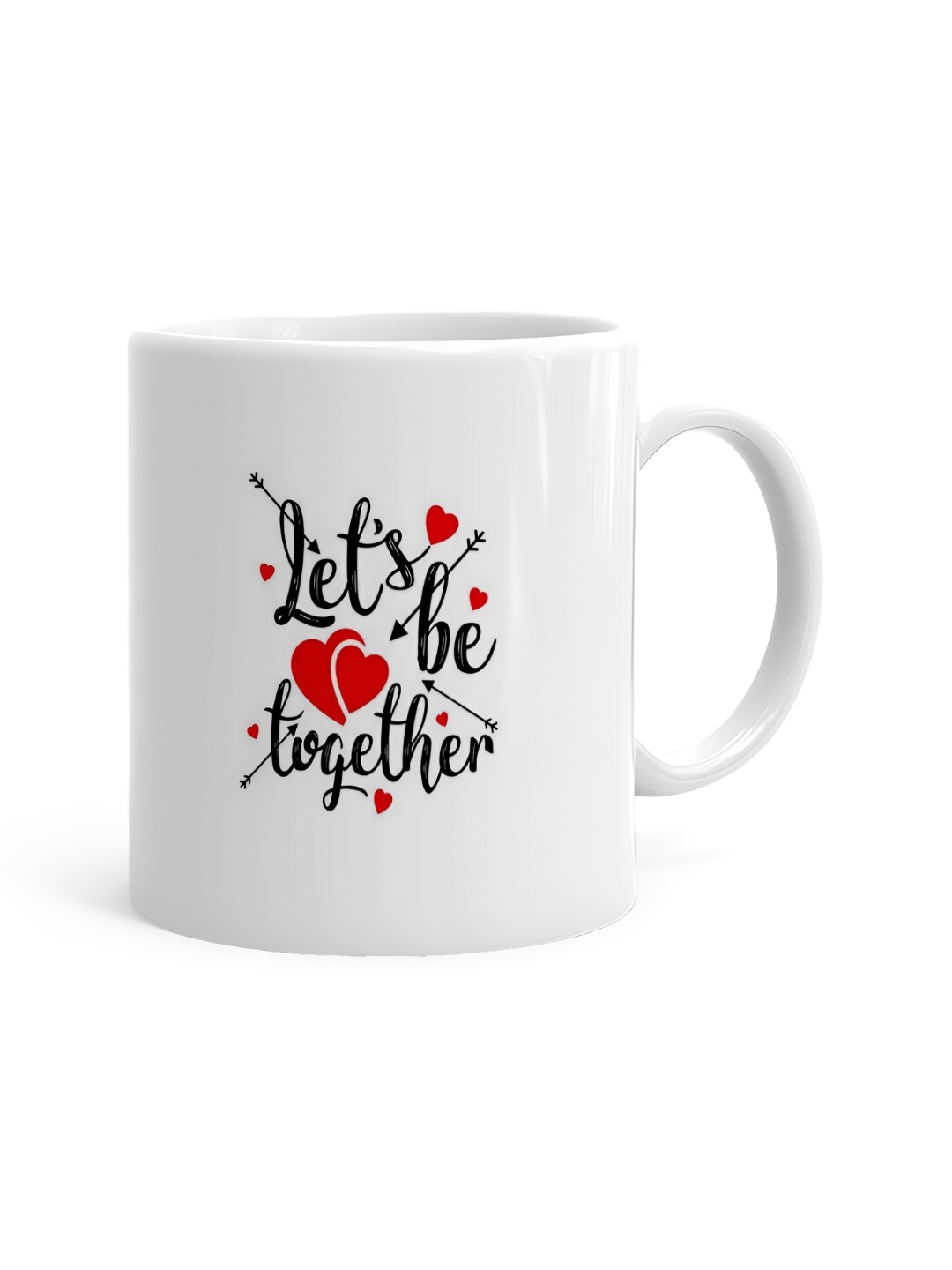 

Khakee White & Black Text or Slogans Printed Ceramic Glossy Mug 325 ML