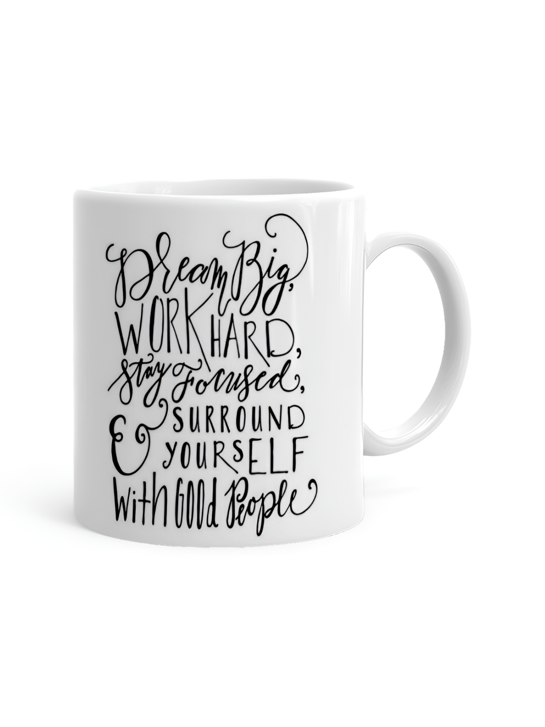 

Khakee White & Black Printed Ceramic Glossy Microwave Safe Mug 325ml