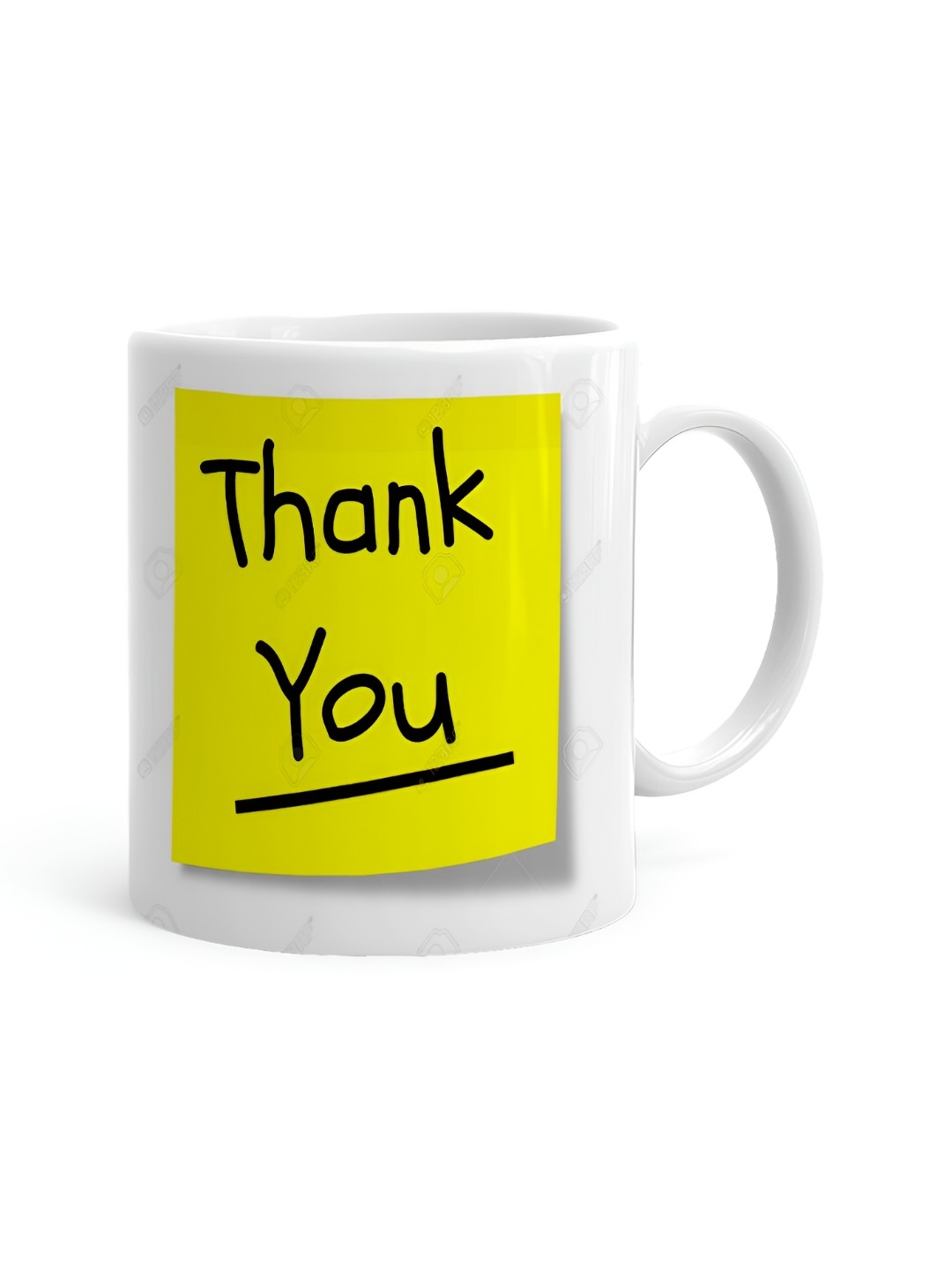

Khakee White & Yellow Text or Slogans Printed Ceramic Glossy Mug 325 ML