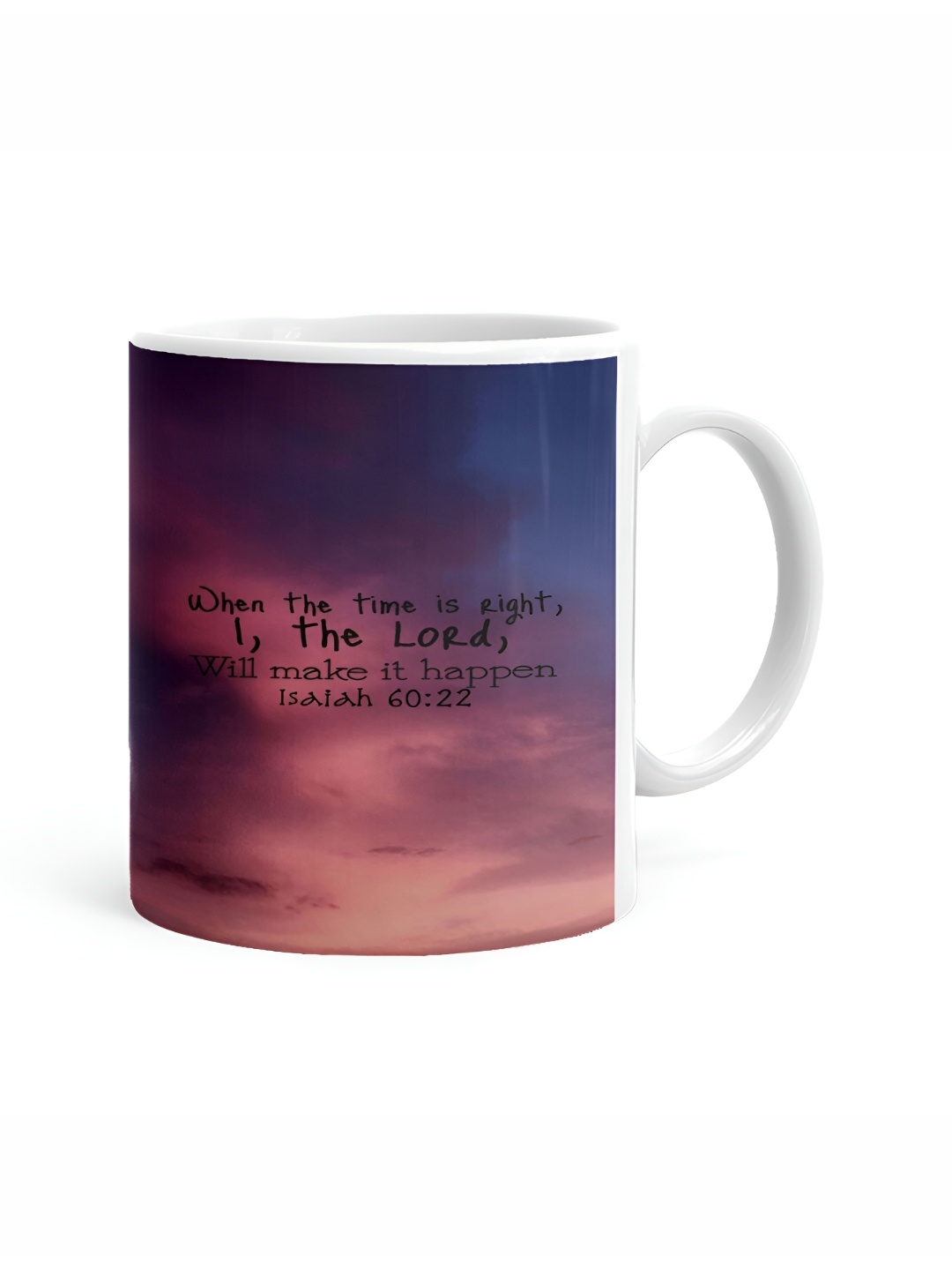 

Khakee White & Pink Printed Ceramic Glossy Mug 325 ML
