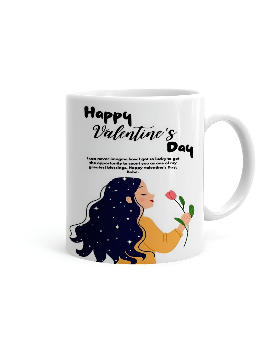

Khakee White & Black Text or Slogans Printed Ceramic Glossy Mugs 325 ml