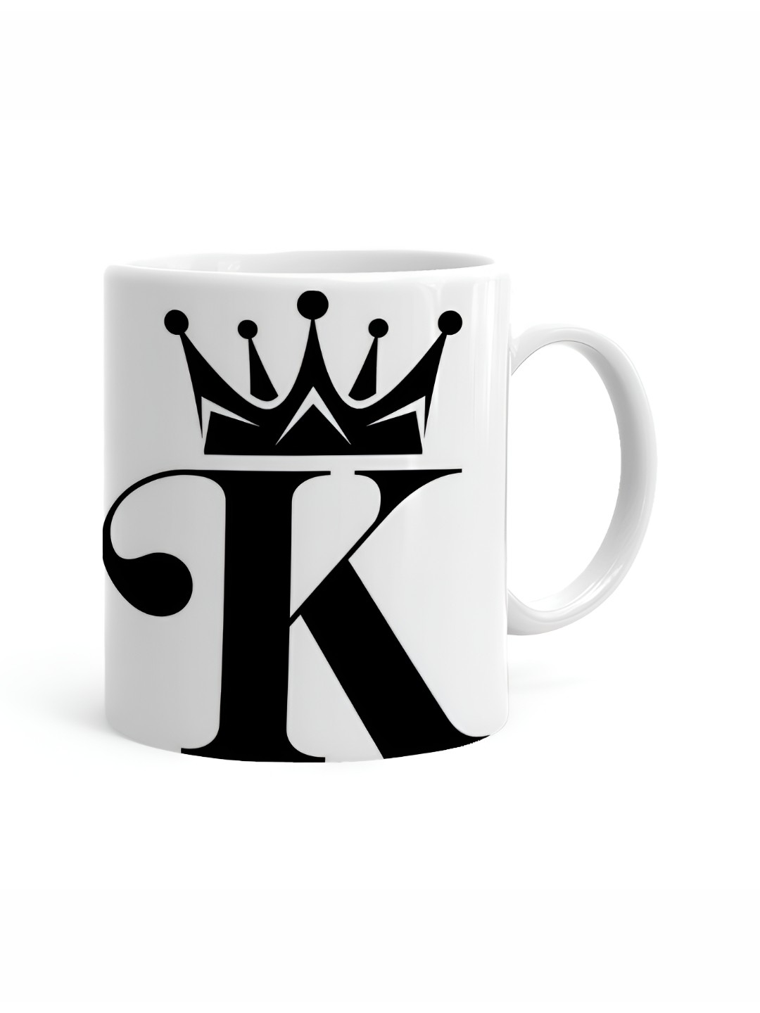 

Khakee White & Black Text or Slogans Printed Ceramic Glossy Mugs 325 ml