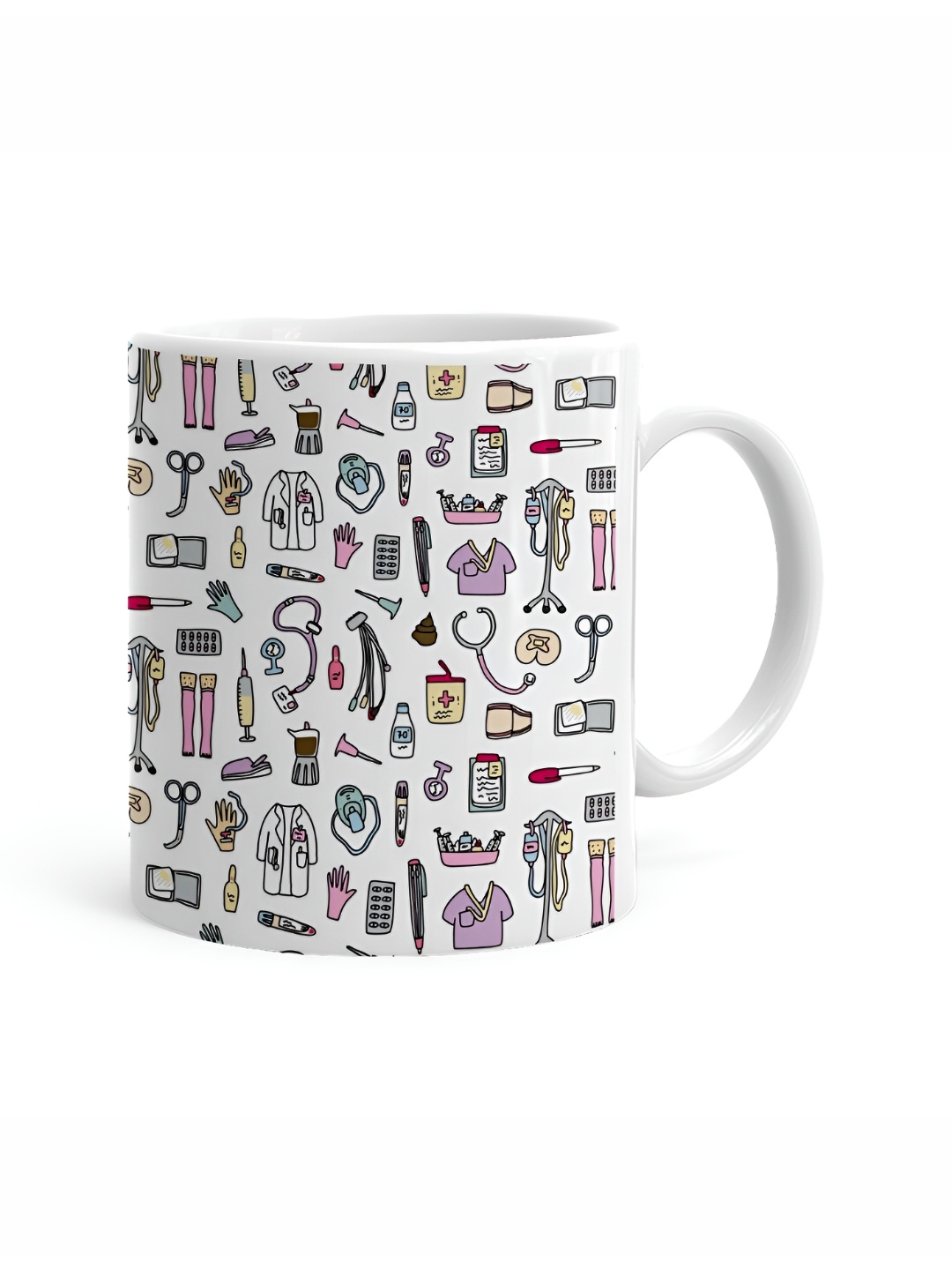 

Khakee White & Black Printed Ceramic Glossy Mugs