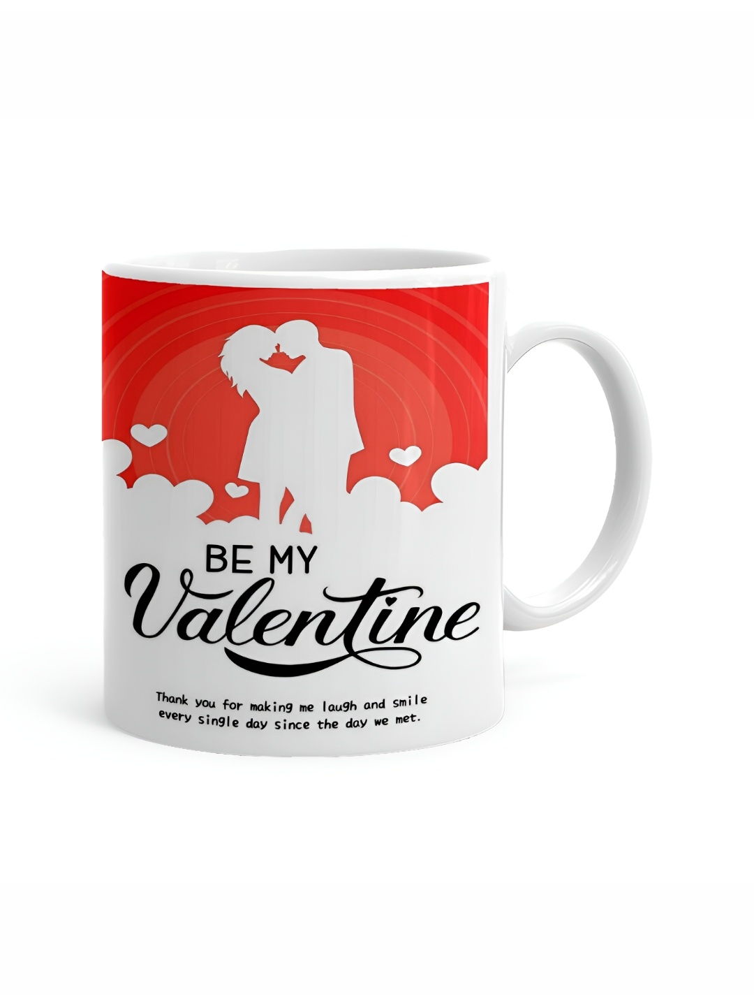 

Khakee White & Red Text or Slogans Printed Ceramic Glossy Mugs