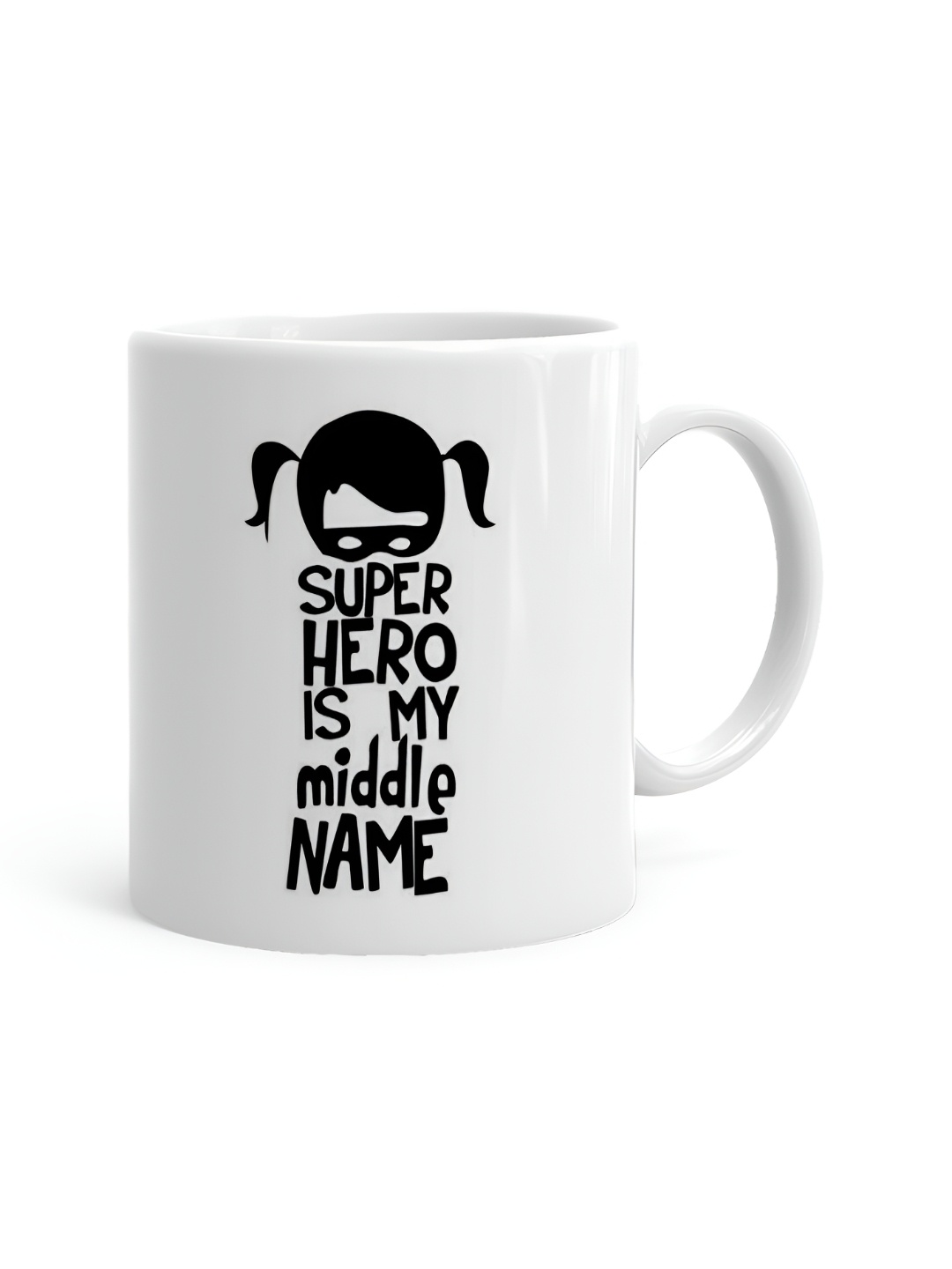 

Khakee White & Black Printed Ceramic Glossy Mug 325 ml