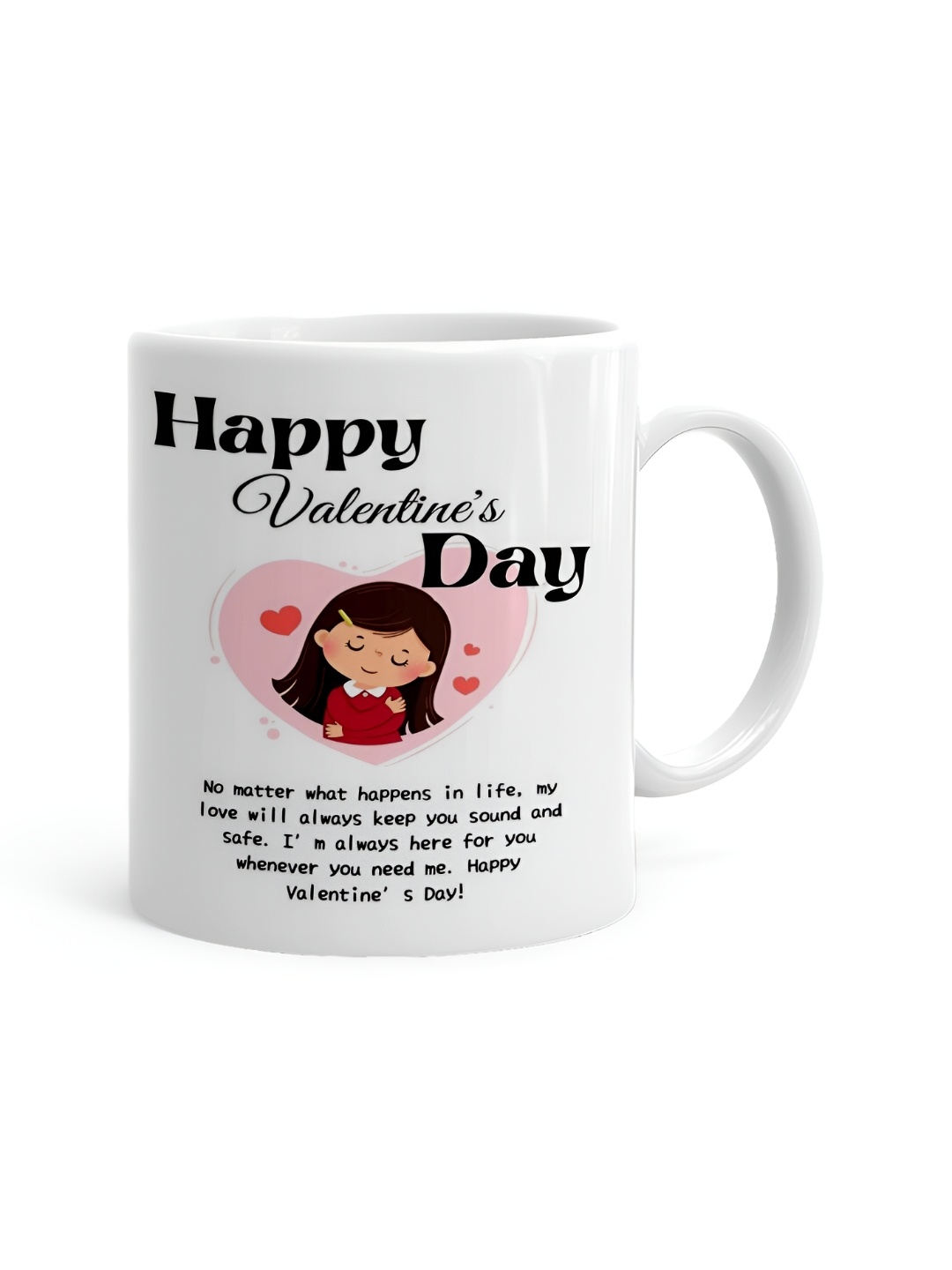 

Khakee White & Black Text or Slogans Printed Ceramic Glossy Mugs 325 ml