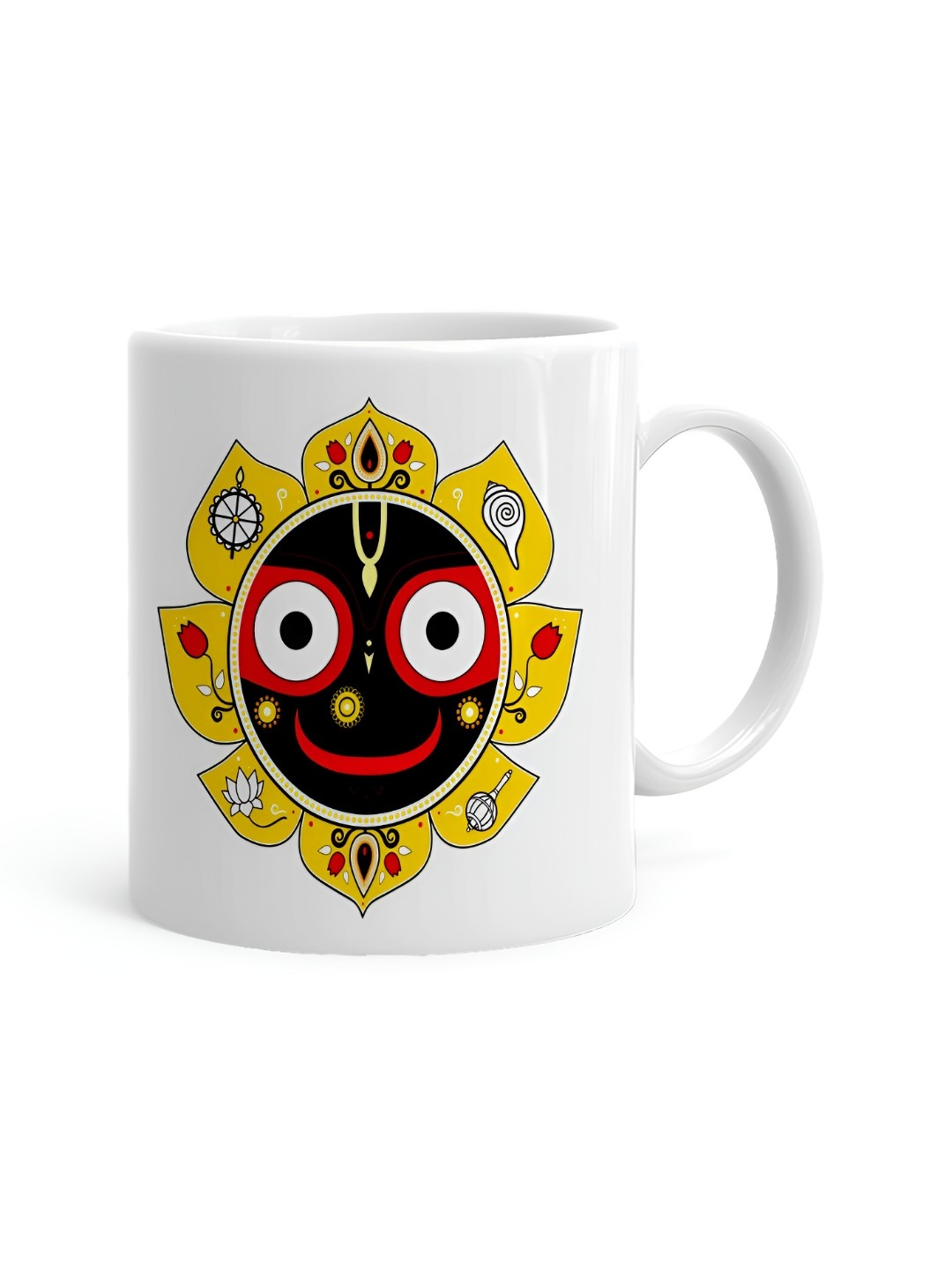 

Khakee White & Yellow Text or Slogans Printed Ceramic Glossy Mugs 325 ml