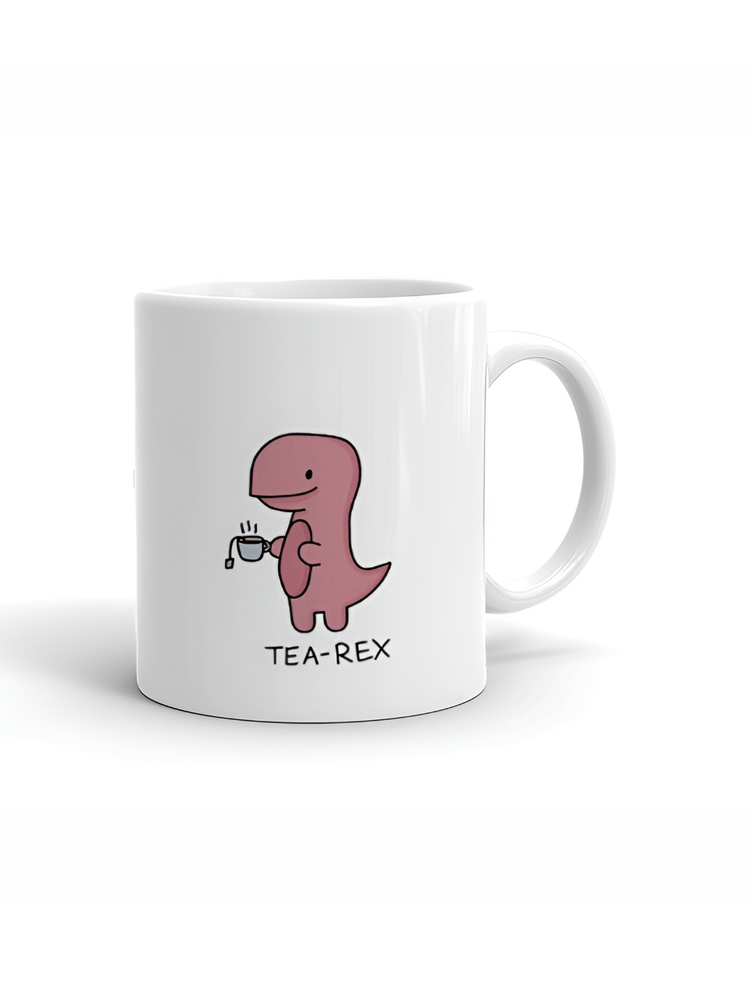 

Khakee White & Pink Text or Slogans Printed Microwave Safe Ceramic Glossy Mug 325 ml
