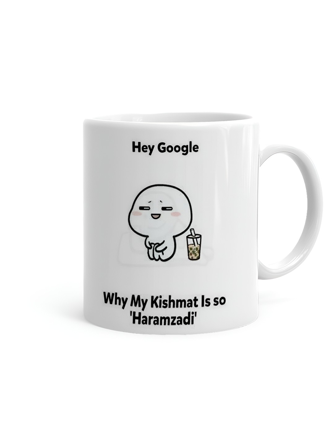 

Khakee White & Black Text or Slogans Printed Ceramic Glossy Mug