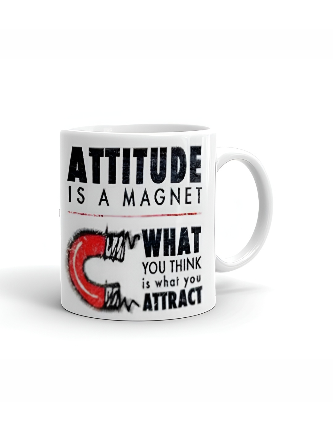 

Khakee White & Black Text or Slogans Printed Ceramic Glossy Cups