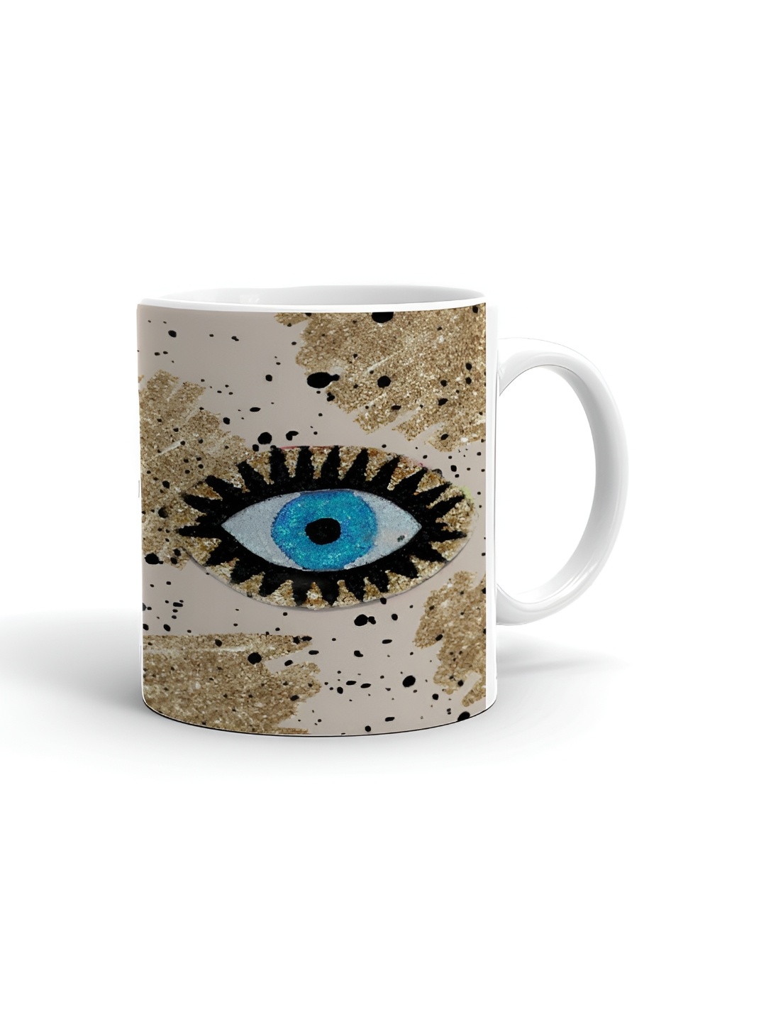 

Khakee White & Blue Printed Ceramic Glossy Mug 325ml