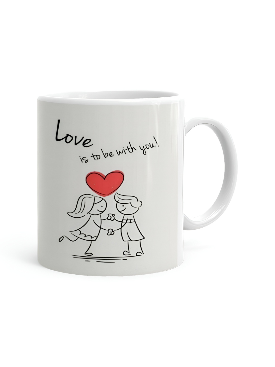

Khakee White & Black Text or Slogans Printed Ceramic Glossy Mug 325 ML