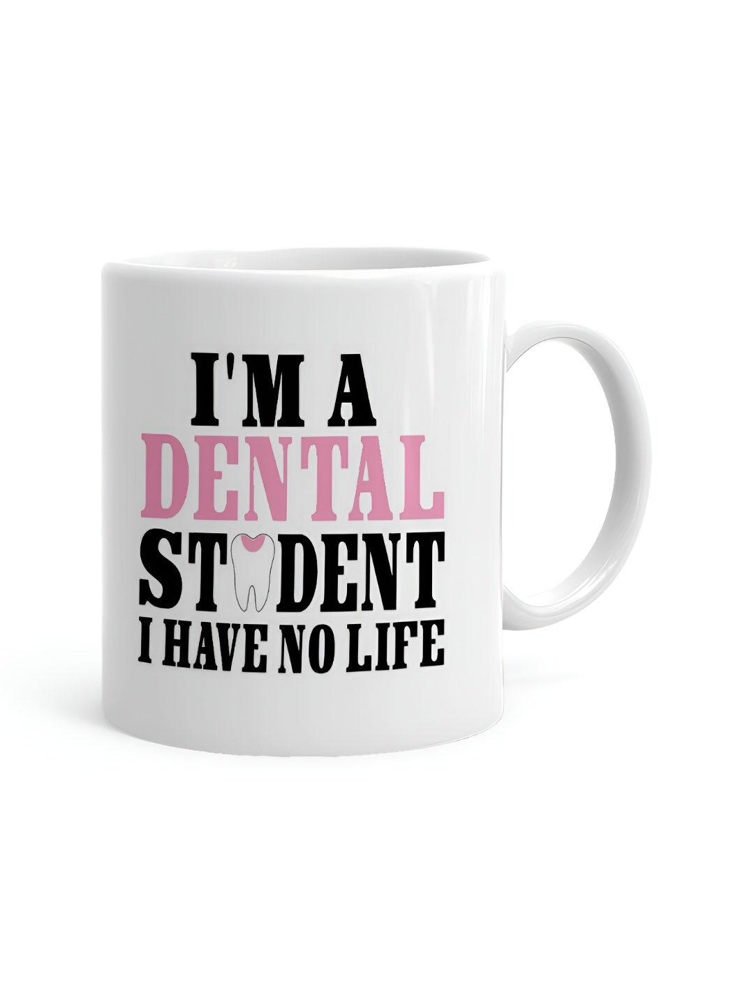 

Khakee White & Black Text or Slogans Printed Ceramic Glossy Mug