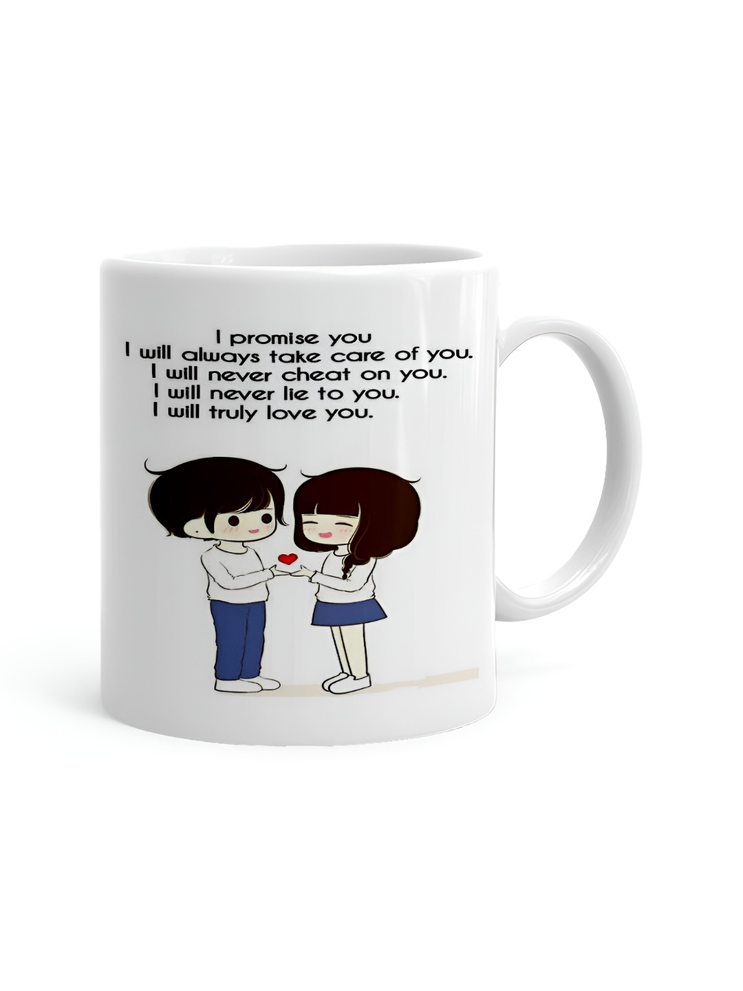 

Khakee White & Black Graphic Printed Microwave Safe Ceramic Glossy Mug 325 ml