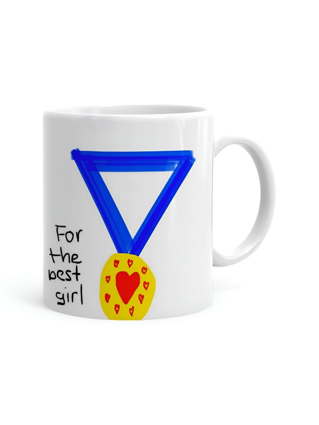 

Khakee White & Blue Printed Ceramic Glossy Mug 325 ML