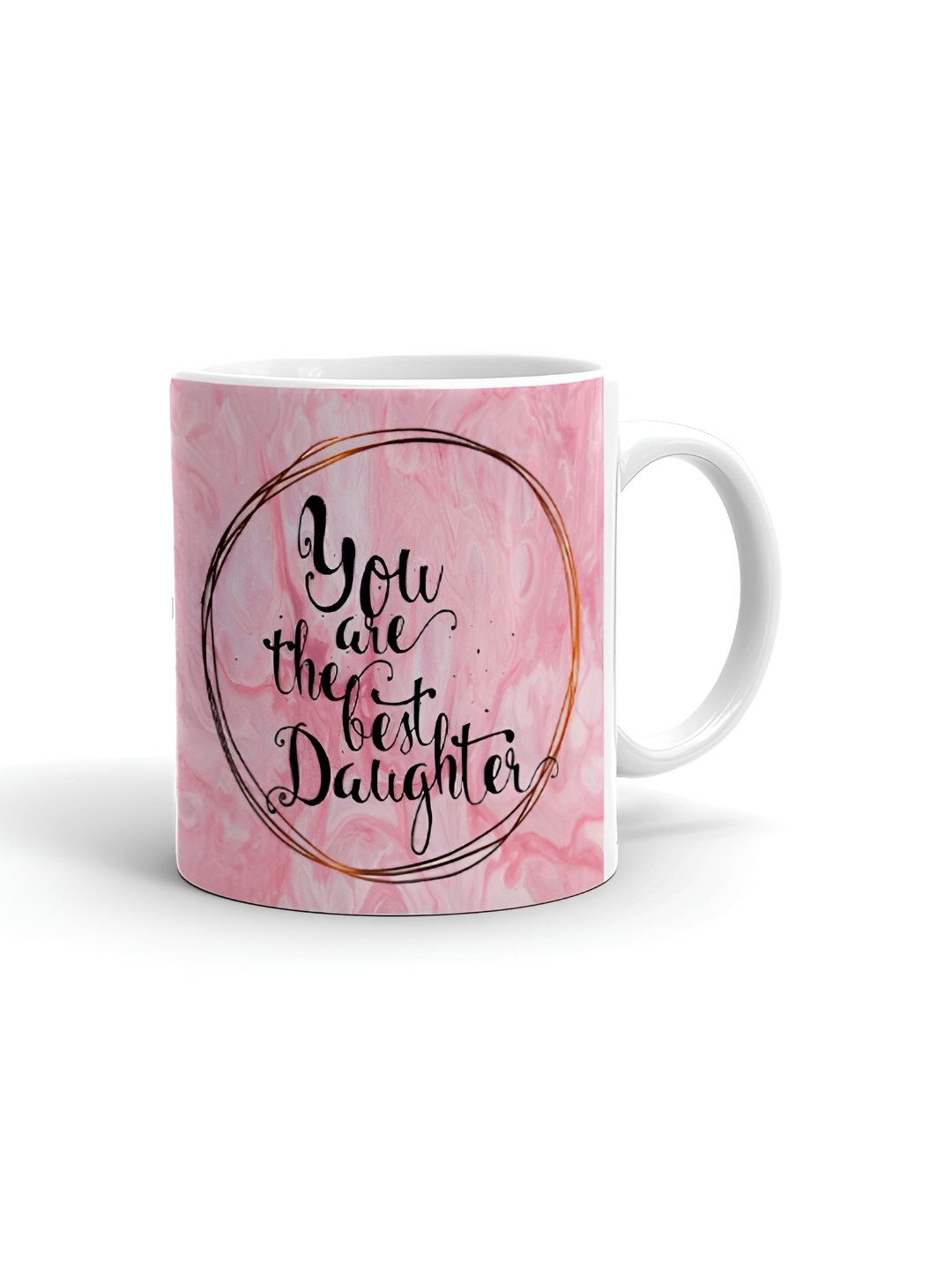 

Khakee White & Pink Text or Slogans Printed Ceramic Glossy Mugs 325 ml