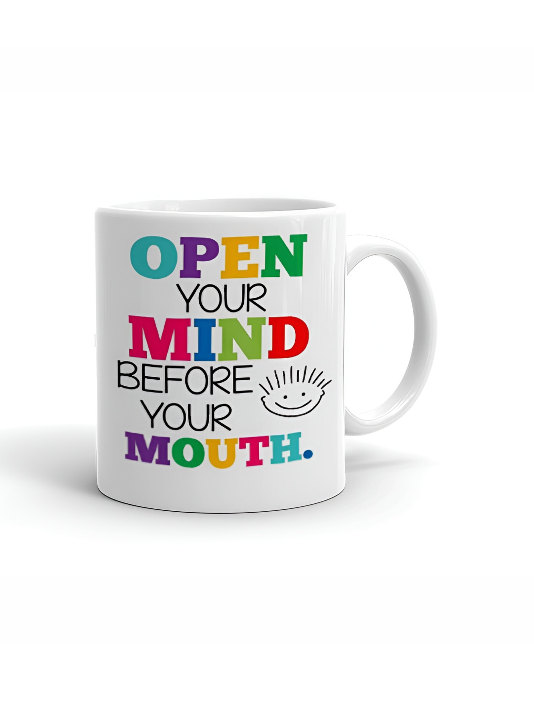

Khakee White & Blue Text or Slogans Printed Ceramic Glossy Mugs 325 ml