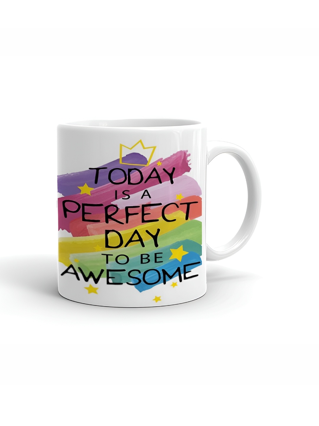 

Khakee White & Green Text or Slogans Printed Ceramic Glossy Mugs 325 ml