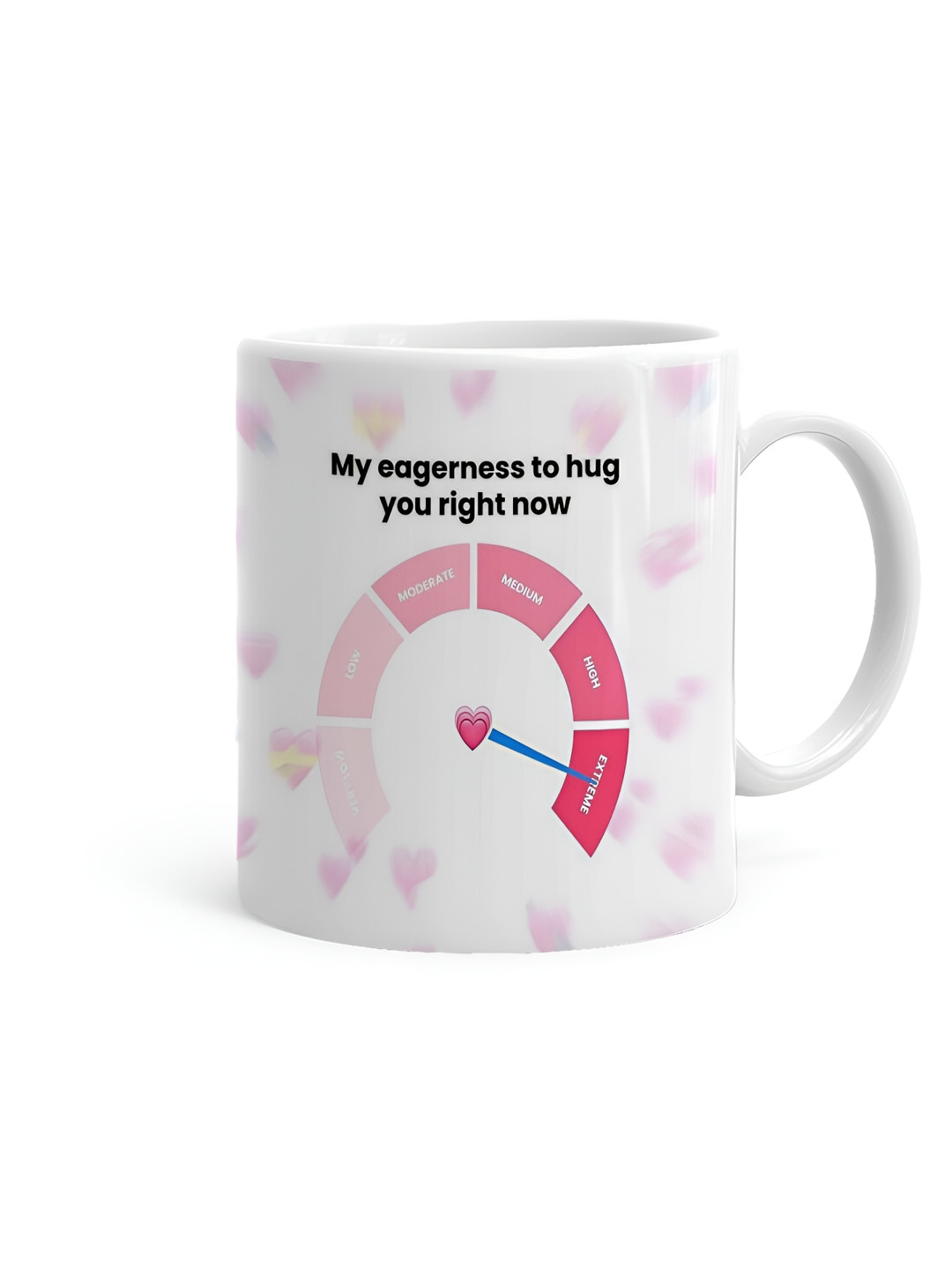 

Khakee White & Pink Text or Slogans Printed Ceramic Glossy Mug 325 ML