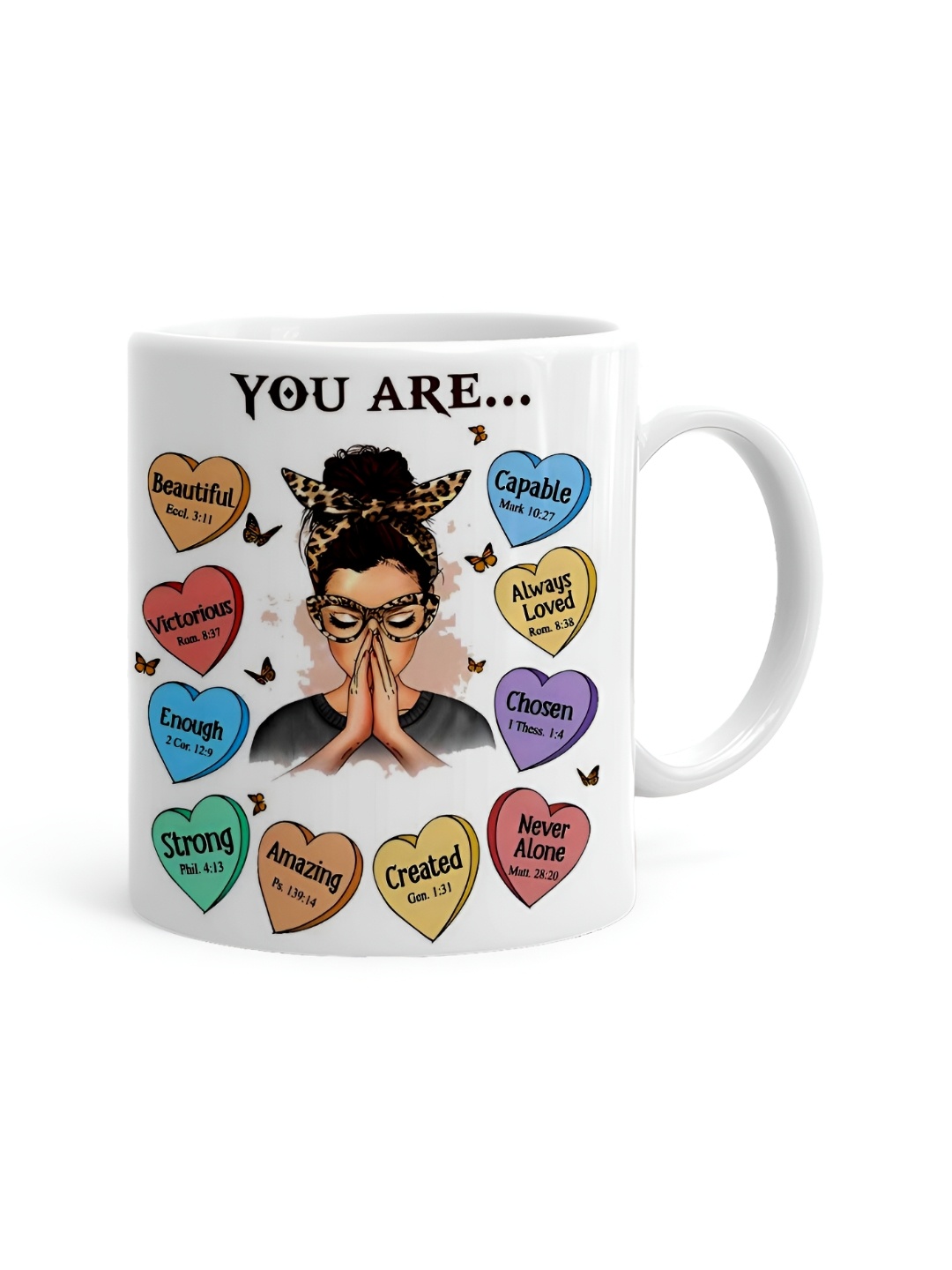 

Khakee White & Blue Printed Ceramic Glossy Mugs 325 ml
