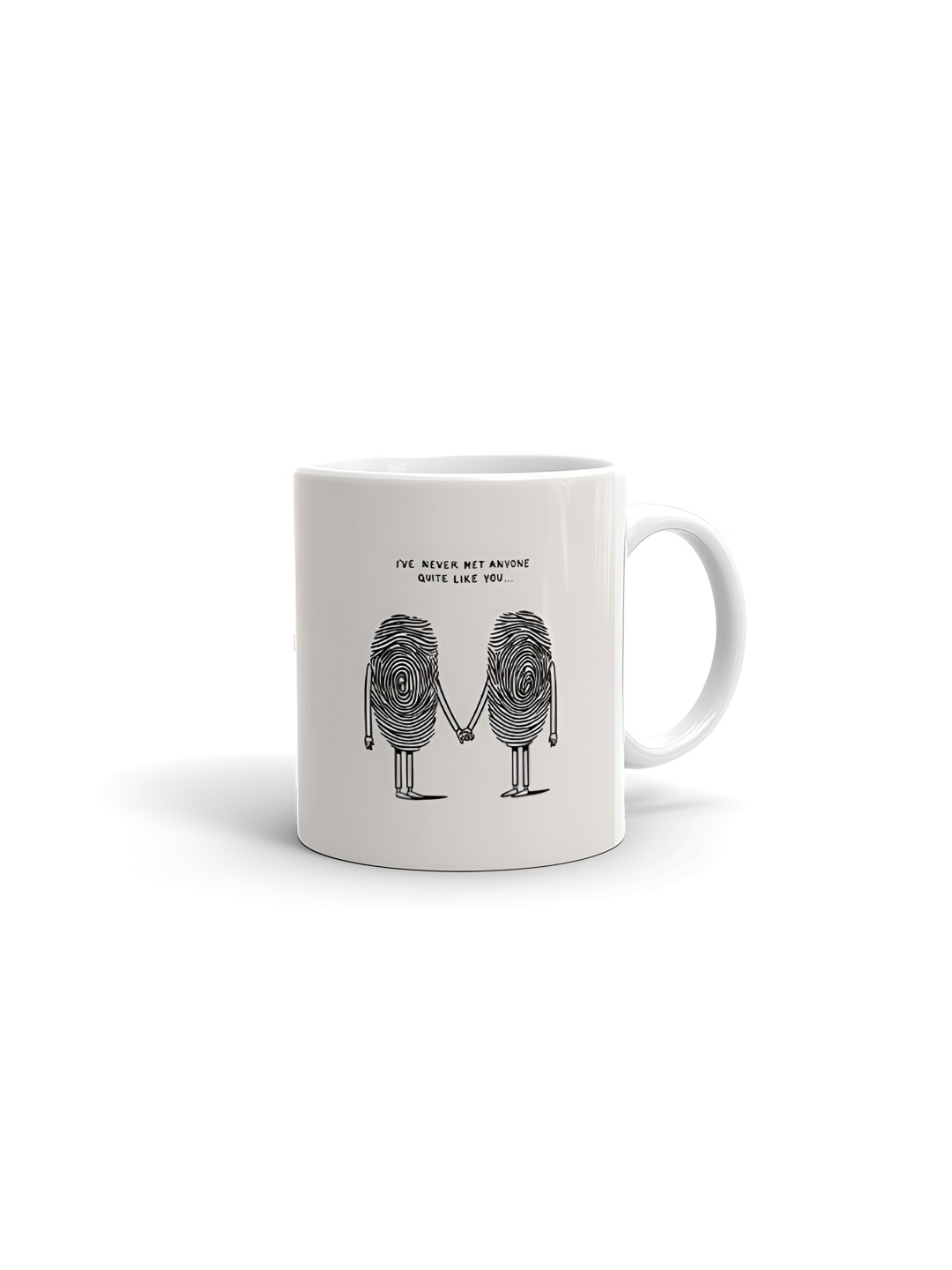 

Khakee White & Black Text or Slogans Printed Ceramic Glossy Mug