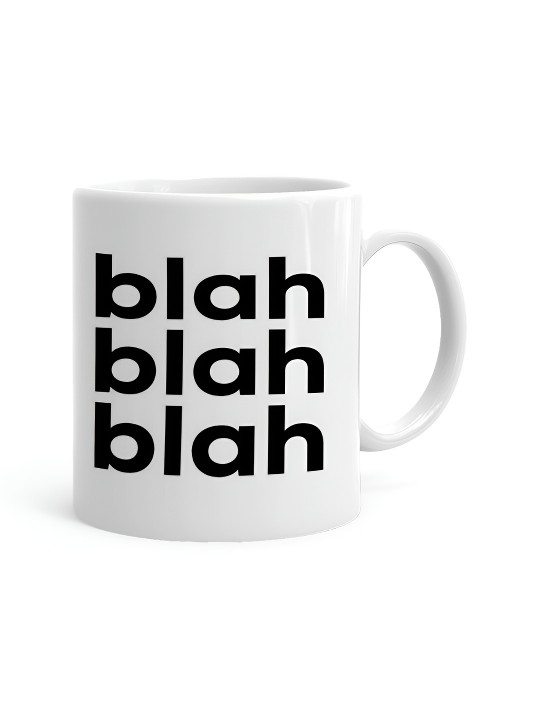 

Khakee White & Black Text or Slogans Printed Ceramic Glossy Mugs 325 ml