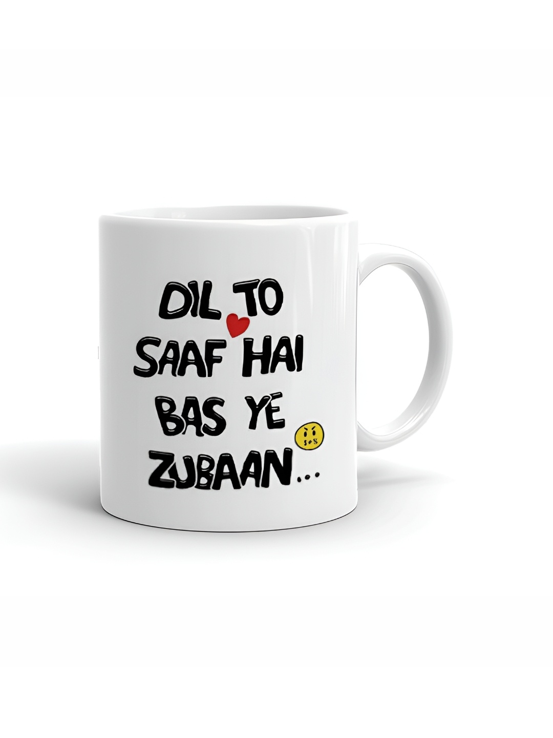 

Khakee White & Black Text or Slogans Printed Glossy Microwave Safe Mugs 325ml