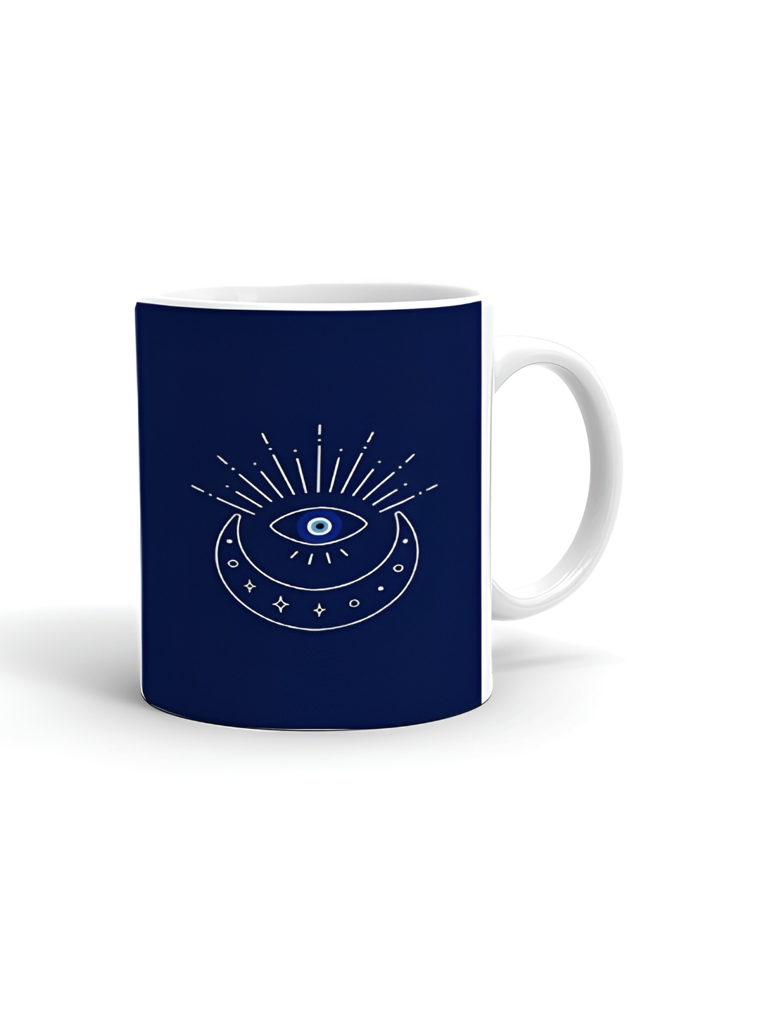 

Khakee White & Blue Printed Ceramic Glossy Mug 325ml