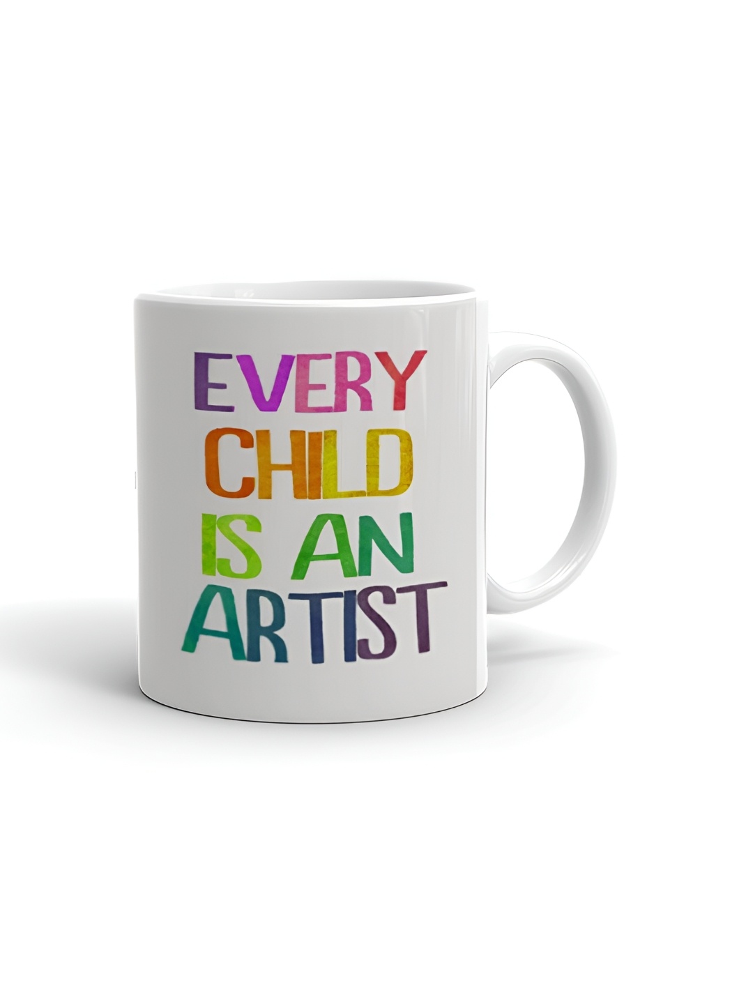 

Khakee White & Pink Printed Ceramic Glossy Mugs 325 ml