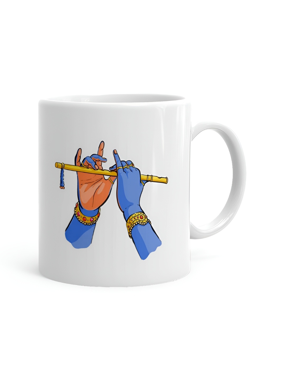 

Khakee White & Blue Printed Ceramic Glossy Mug