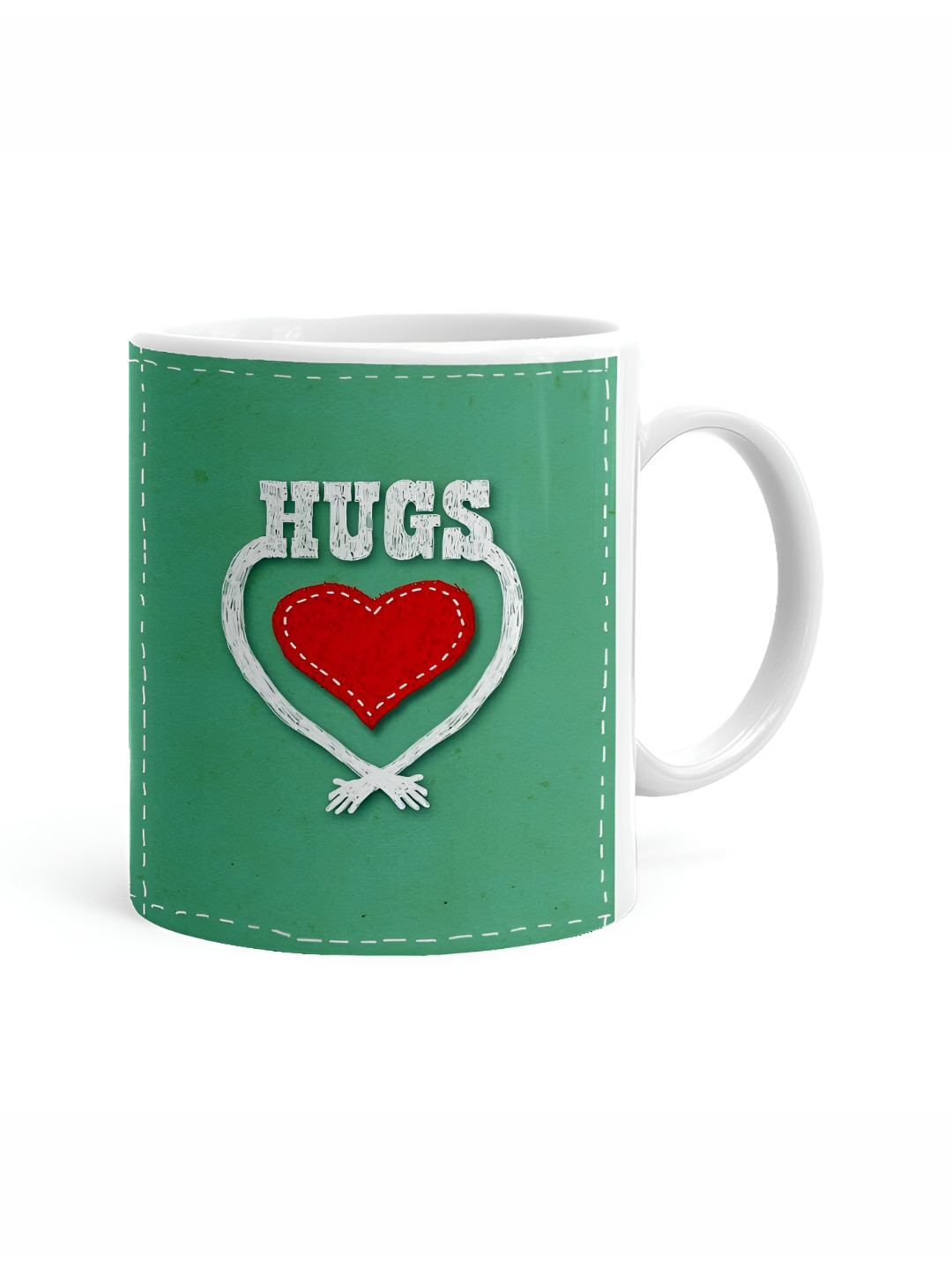 

Khakee White & Red Text or Slogans Printed Ceramic Glossy Mugs 325 ml