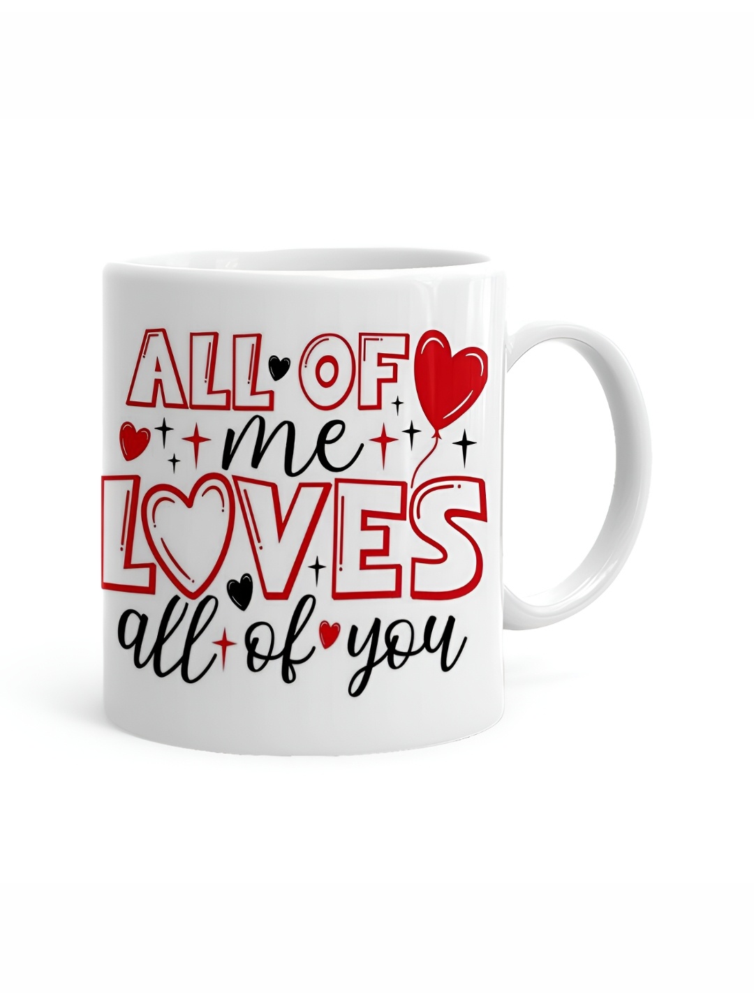 

Khakee White & Red Printed Ceramic Glossy Mug