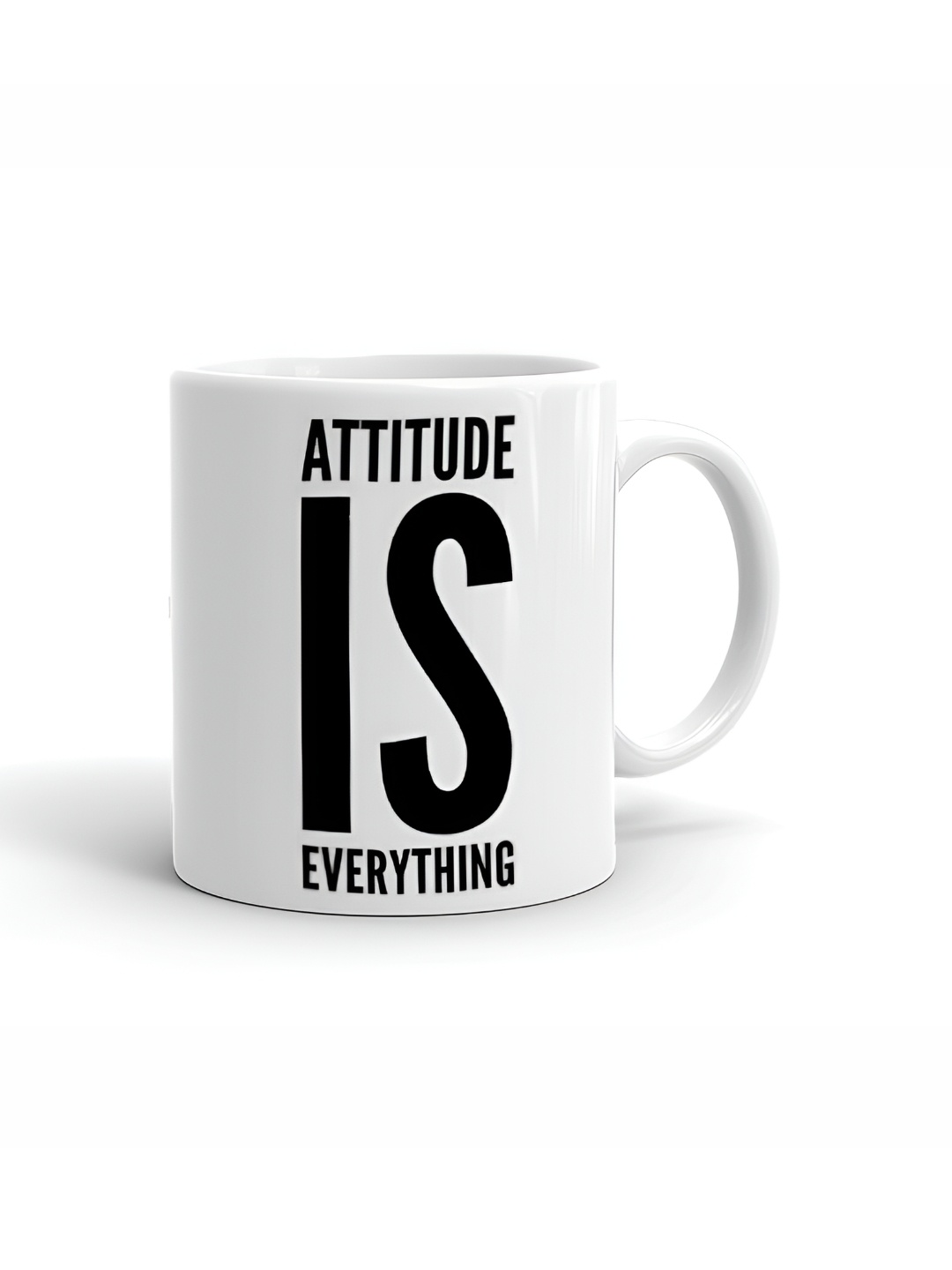 

Khakee White & Black Text or Slogans Printed Microwave Safe Ceramic Glossy Mug 325 ml